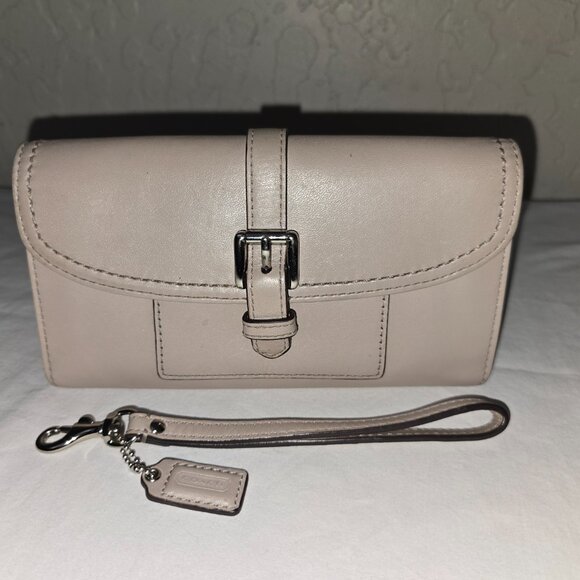 Coach F51688 Charlie Callie Putty Leather Hybrid Wallet Clutch Wallet Wristlet - Picture 1 of 7